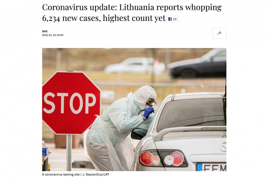 Litvada koronavirusa ən yüksək gündəlik yoluxma qeydə alınıb