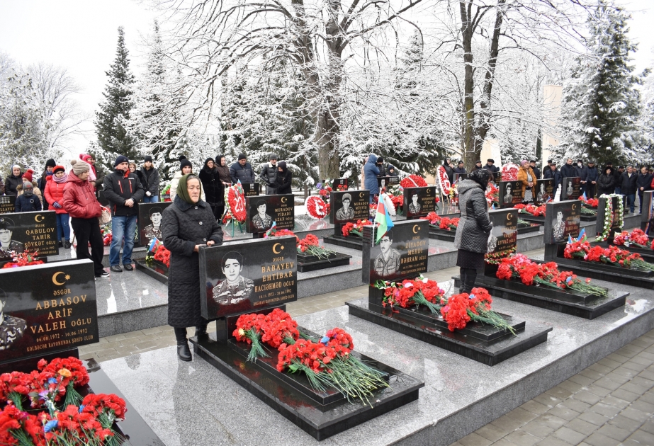 20 Yanvar şəhidlərinin xatirəsi Qaxda böyük ehtiramla anılıb