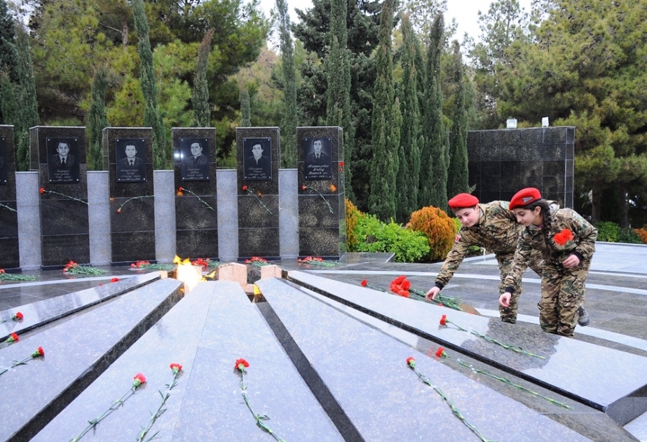 20 Yanvar şəhidlərinin xatirəsi Naftalanda yad edilib