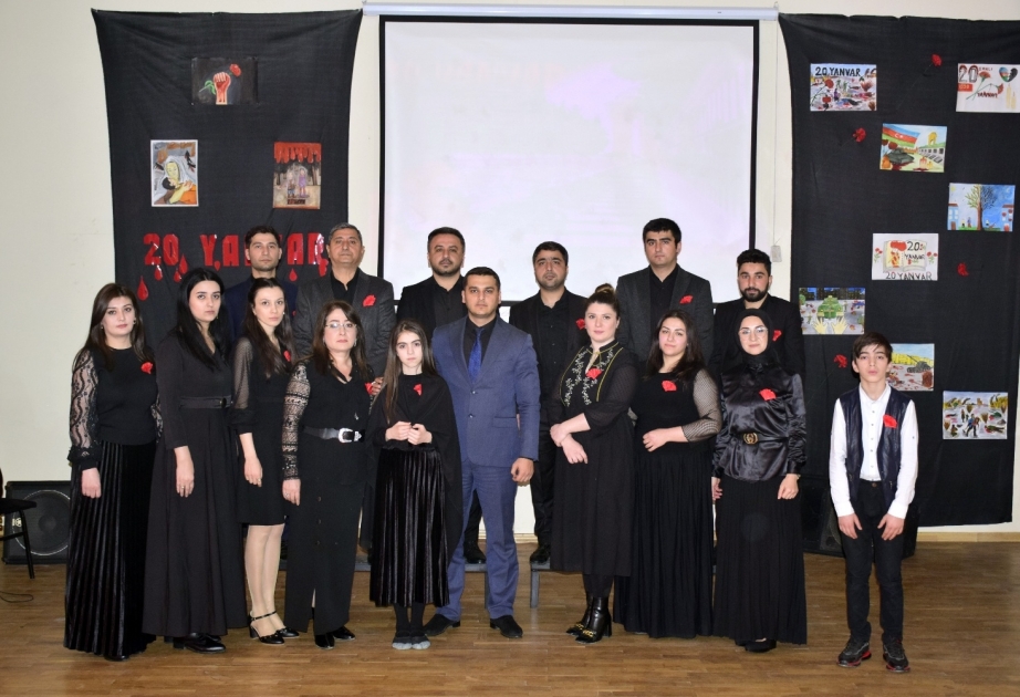 Masallı İncəsənət Məktəbində “Qan yaddaşımız” mövzusunda ədəbi-bədii proqram nümayiş etdirilib