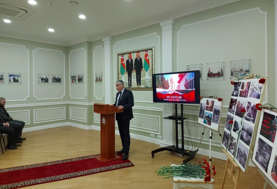 20 Yanvar şəhidlərinin xatirəsi Minskdə yad olunub