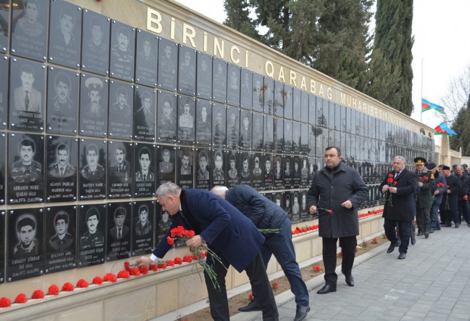 Tərtərlilər 20 Yanvar şəhidlərinin xatirəsini ehtiramla yad ediblər