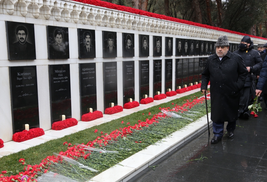 Azərbaycandakı dini konfessiyaların rəhbərləri Şəhidlər xiyabanını ziyarət ediblər