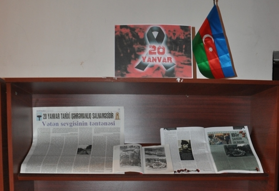 Mingəçevir Dövlət Universitetində 20 Yanvar faciəsinə həsr edilmiş sərgi-stend hazırlanıb