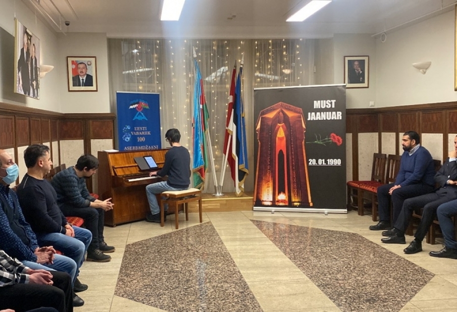 20 Yanvar şəhidlərinin əziz xatirəsi Estoniyada da ehtiramla anılıb