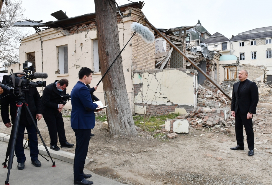 President Ilham Aliyev was interviewed by AZERTAC VIDEO