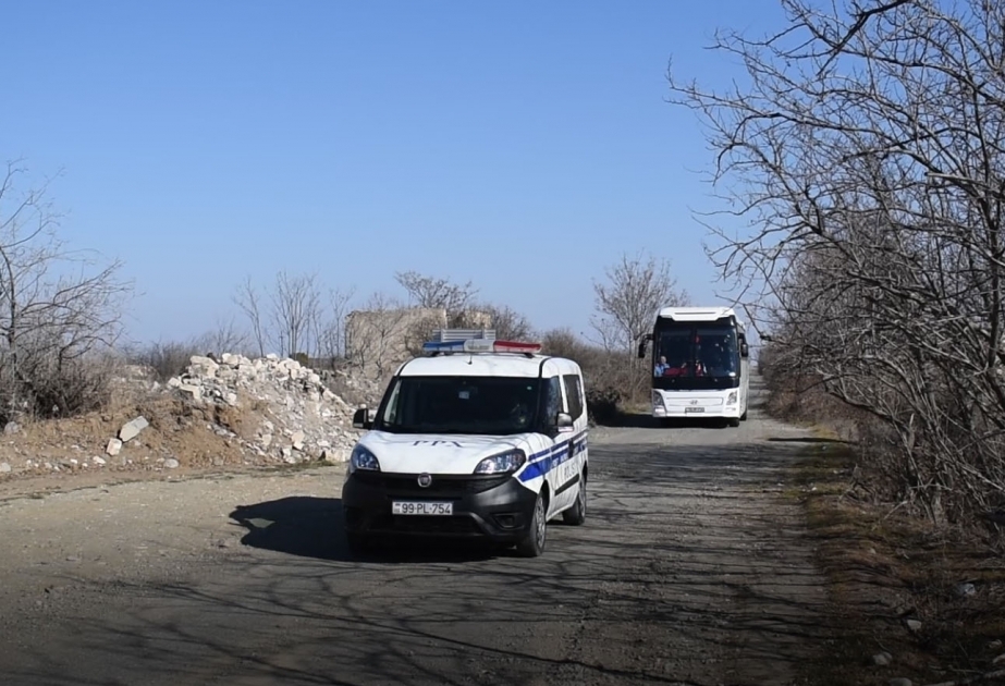 Se presta especial atención a las medidas de seguridad en los autobuses de pasajeros que viajan a Shusha y Aghdam