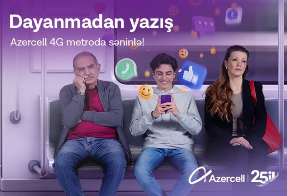Azercell 4G accompanies you in subway