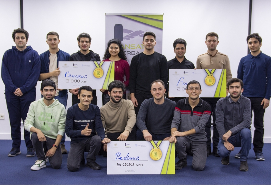 Winners of CanSat Azerbaijan 2020 model satellite competition awarded