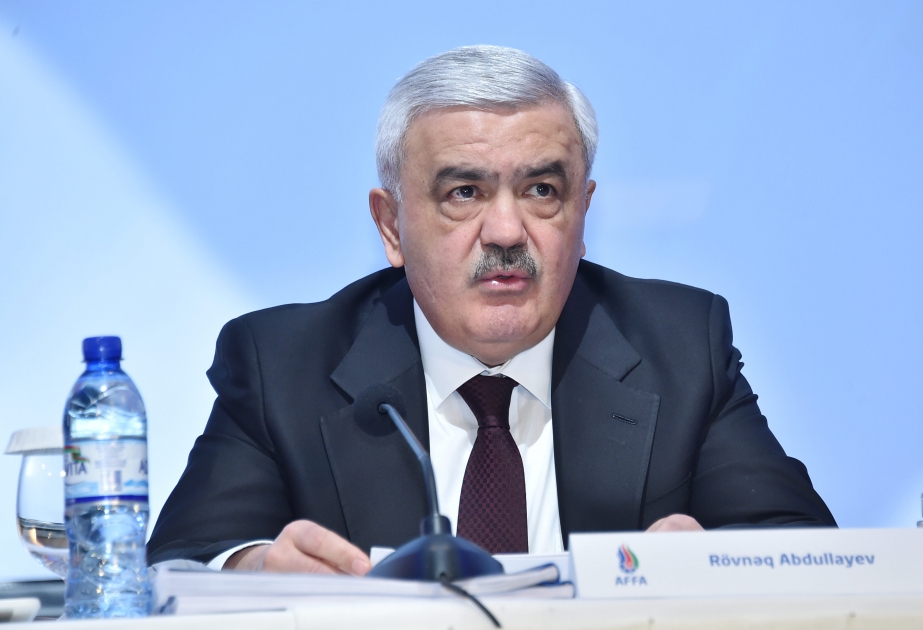 Rövnəq Abdullayev: Futbolun inkişafı naminə yeniliklərə imza atacağıq