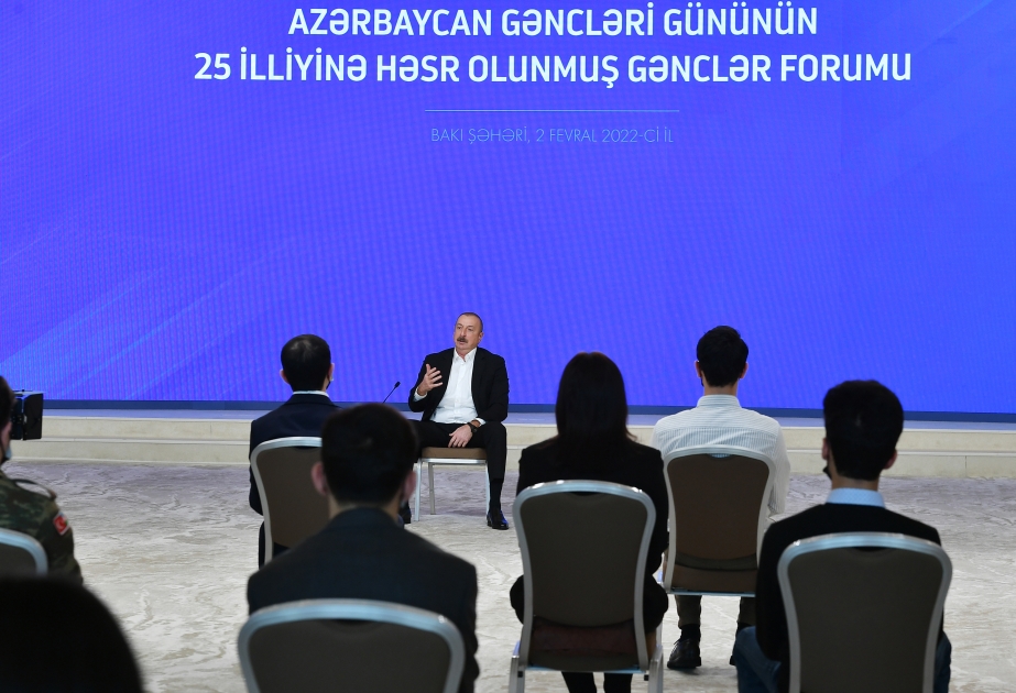 Azərbaycan Prezidenti: Gənclər bilməlidirlər ki, kənar təsirlərin məqsədi nədir VİDEO