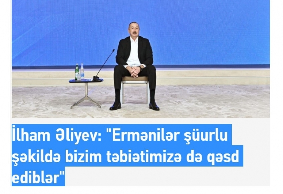 President Ilham Aliyev`s speech at Youth Forum in spotlight of Georgian media