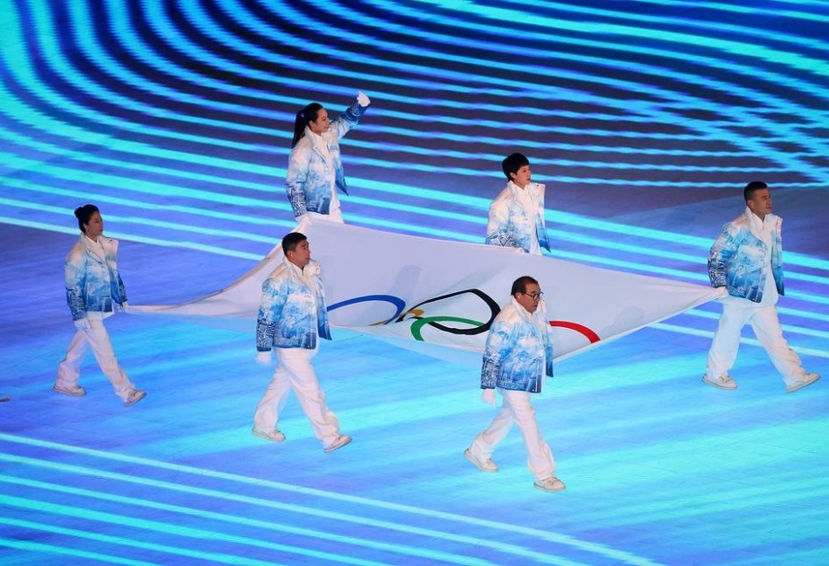 Олимпийский флаг поднят на церемонии открытия Игр в Пекине