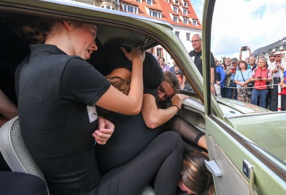 Weltrekord: Tetris im Trabi