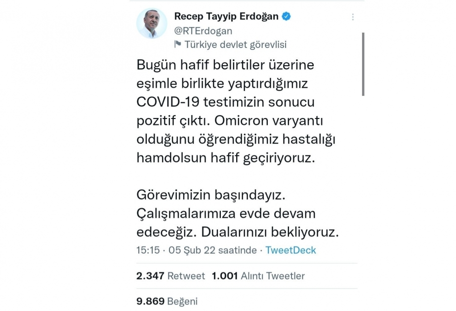 Türkischer Präsident Erdogan an Corona erkrankt
