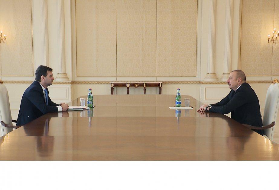 Präsident Ilham Aliyev empfängt stellvertretenden moldauischen Premierminister und Minister für auswärtige Angelegenheiten und europäische Integration VIDEO
