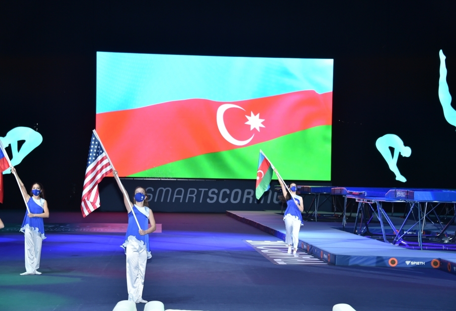 Bakıda batut gimnastikası üzrə dünya kuboku yarışlarının açılış mərasimi keçirilib
