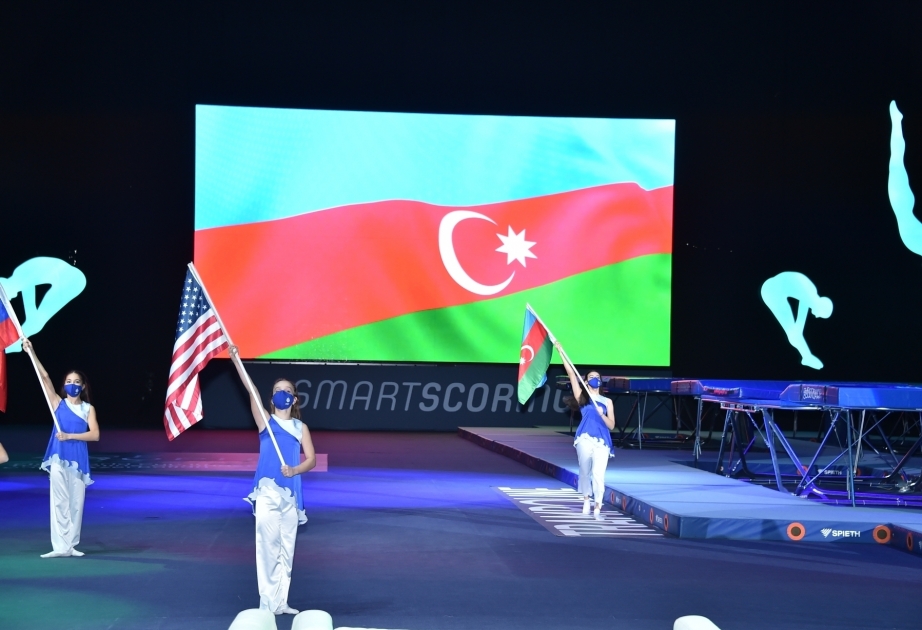 In Baku FIG-Trampolinturnen-Weltcup feierlich eröffnet