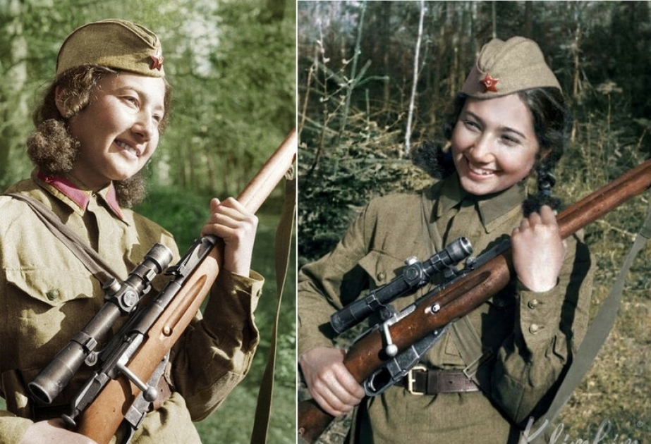 La primera mujer francotiradora de Azerbaiyán- Ziba Ganiyeva