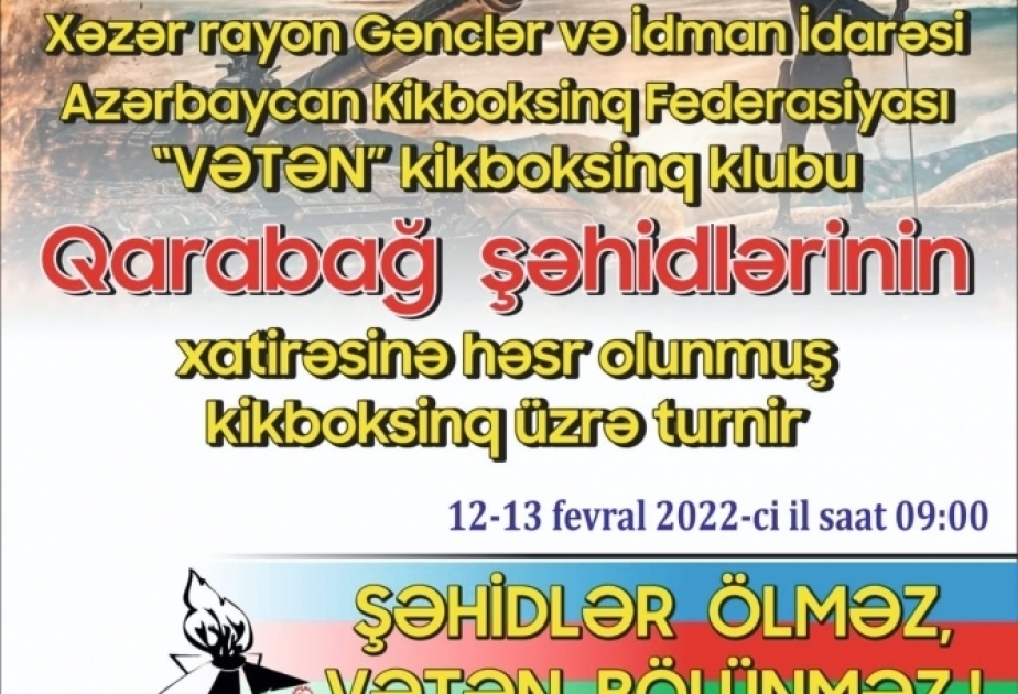 Qarabağ şəhidlərinin xatirəsinə həsr olunmuş kikboksinq turnirinin qalibləri müəyyənləşib