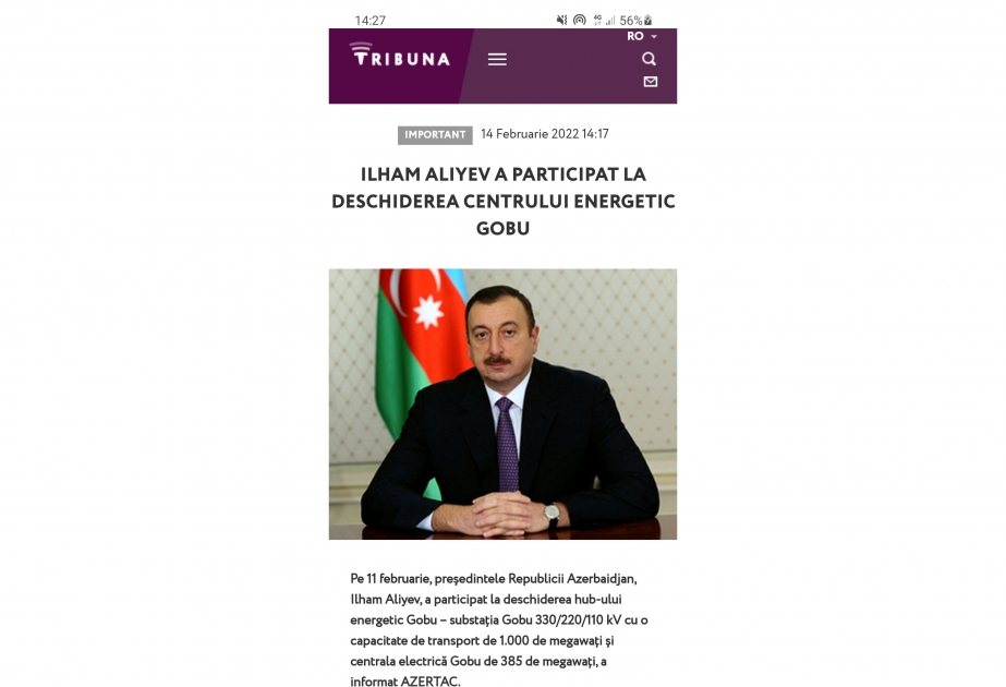 Moldova və Ukraynanın xəbər portalları Prezident İlham Əliyevin AZƏRTAC-a müsahibəsinin tam mətnini yayıblar
