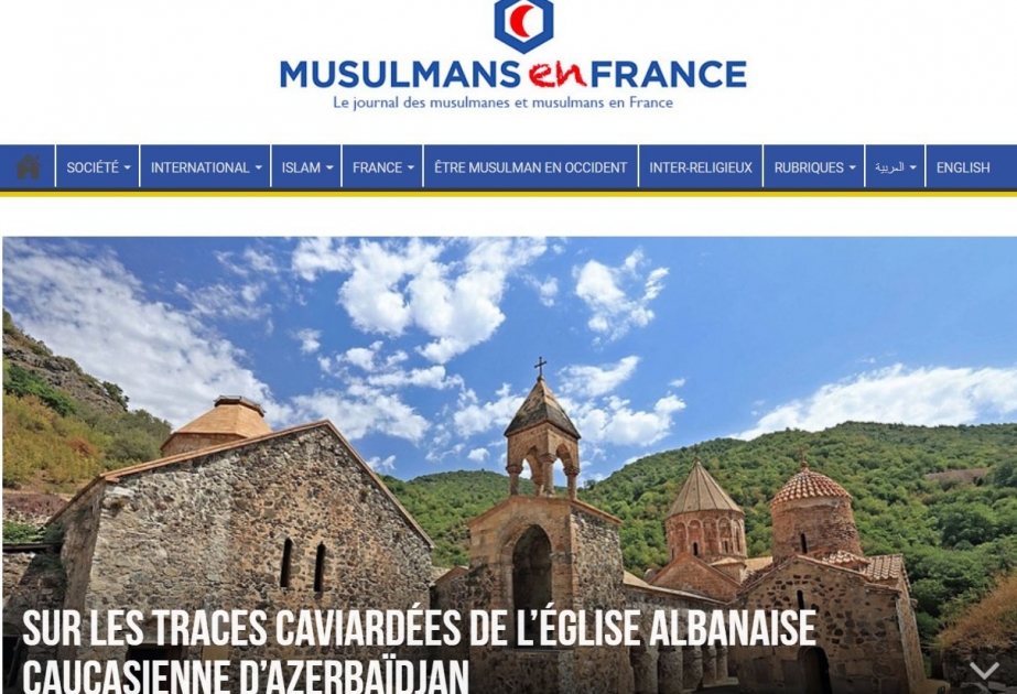 Fransa portalında Azərbaycanda Alban dini abidələrinə dair məqalə dərc olunub