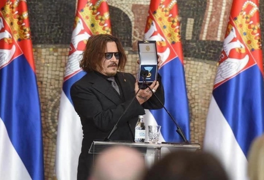 Serbian president presents medal to Hollywood star Johnny Depp