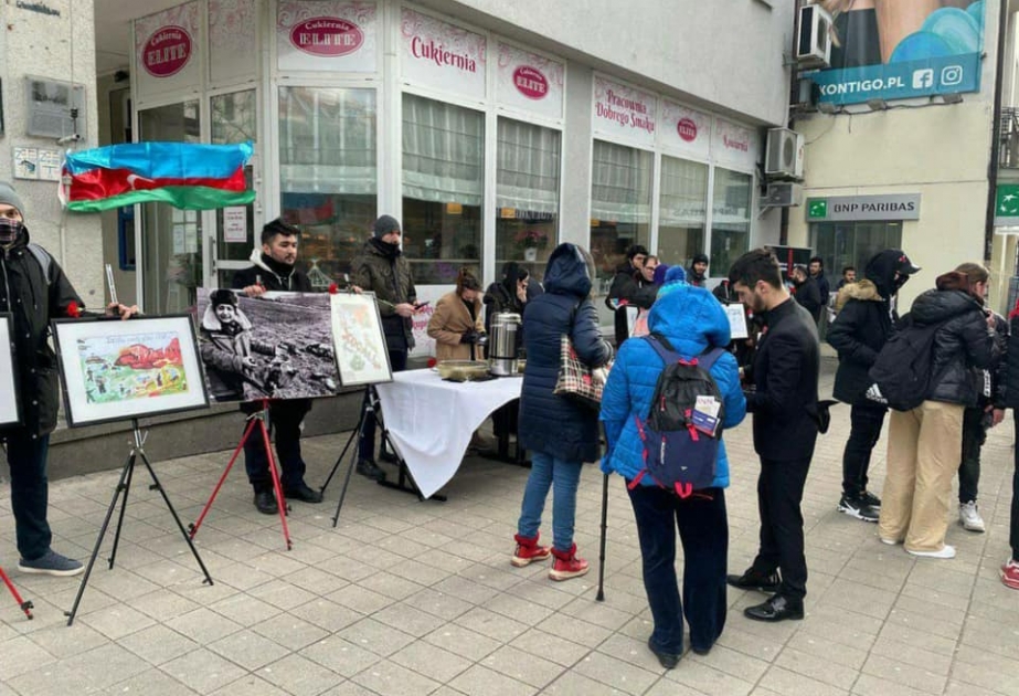 Polşanın Poznan şəhərində Xocalı faciəsinin 30-cu ildönümü ilə əlaqədar icazəli aksiya təşkil olunub