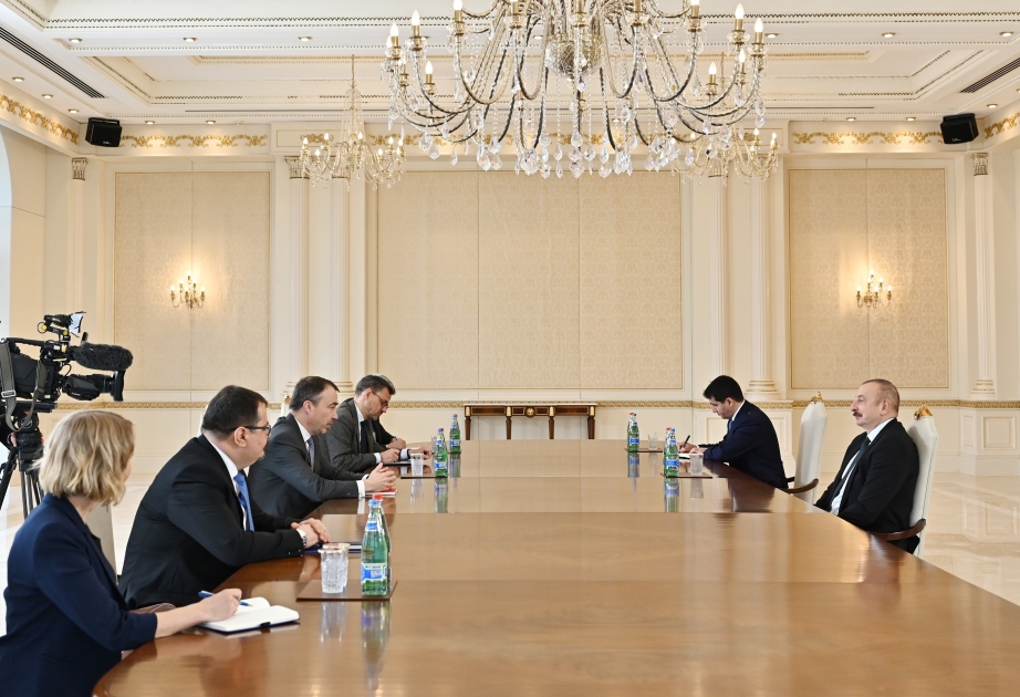 Le président Ilham Aliyev reçoit une délégation menée par le représentant spécial de l’UE pour le Caucase du Sud VIDEO
