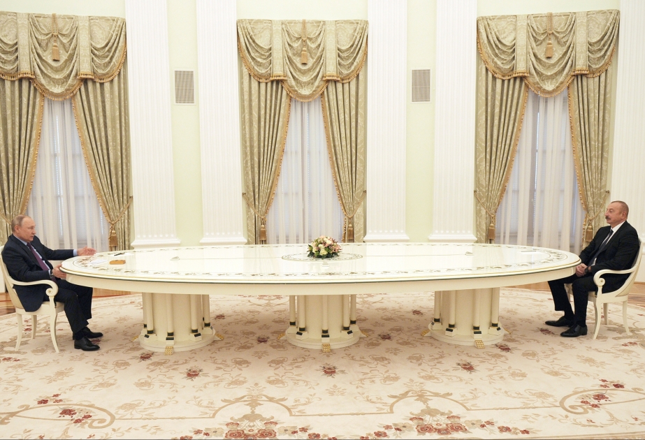 President of Azerbaijan Ilham Aliyev, President of Russia Vladimir Putin held one-on-one meetingVIDEO