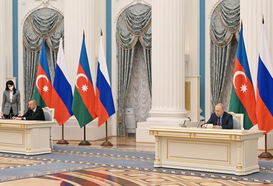 Signature d’une déclaration sur « l'Interaction d’alliance entre la République d'Azerbaïdjan et la Fédération de Russie » à Moscou VIDEO