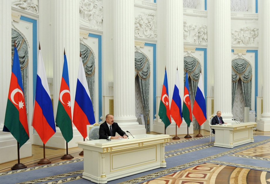 Les présidents azerbaïdjanais et russe font des déclarations à la presse VIDEO