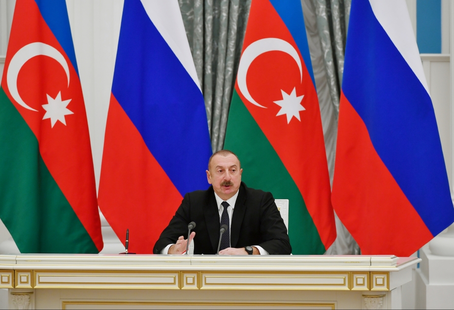Prezident İlham Əliyev: Azad edilmiş ərazilərdə aparılan işlərlə bağlı Rusiya şirkətlərindən 14 sifariş alınıb