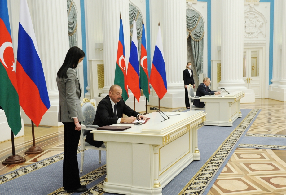 Déclaration sur « l'interaction d’alliance entre la République d'Azerbaïdjan et la Fédération de Russie » à Moscou