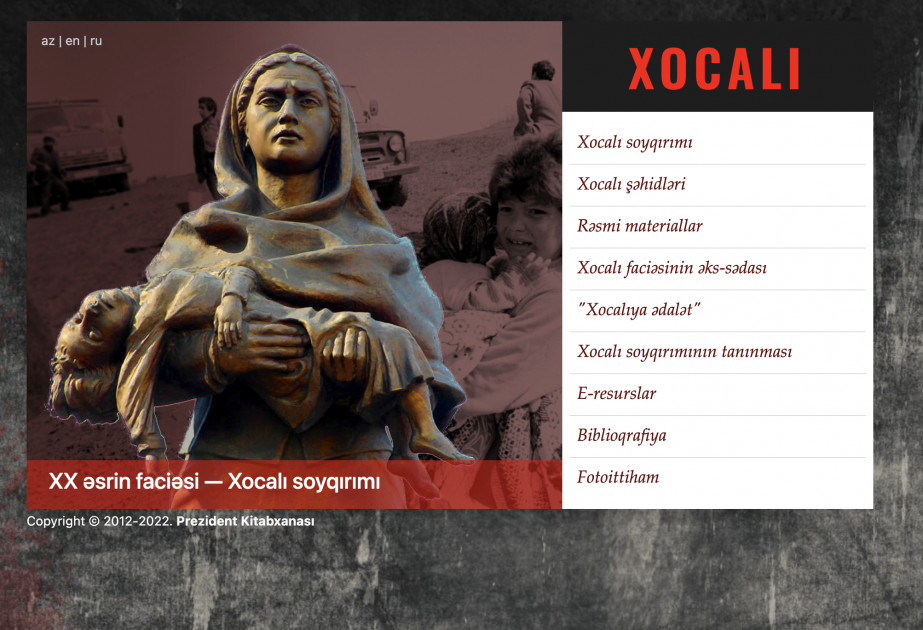 Prezident Kitabxanasının Xocalı soyqırımını törədənləri ittiham edən elektron nəşri