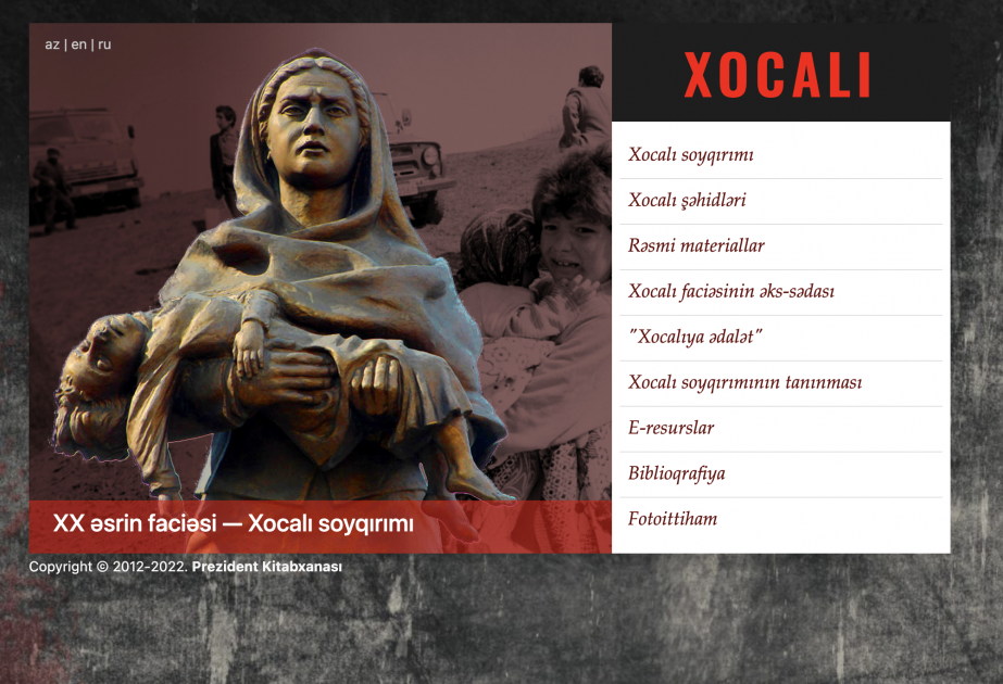 В Президентской библиотеке подготовлено электронное издание, посвященное Ходжалинскому геноциду