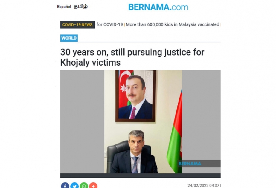Səfir: Ermənistan xalqı sülhpərvər qonşuluq naminə Xocalı qatillərini ədalətə təslim etməlidir