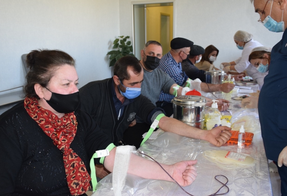 Qubada keçirilən humanitar aksiyada 200-ə yaxın donor qan verib