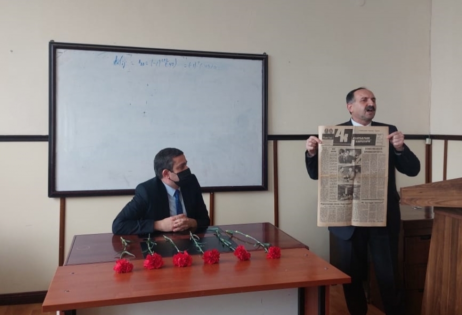 BDU-da Xocalı soyqırımı ilə əlaqədar xüsusi dərs təşkil edilib