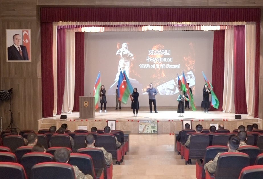 Naxçıvan Qarnizonu Qoşunlarında Xocalı soyqırımının 30-cu ildönümünə həsr olunmuş silsilə tədbirlər keçirilib