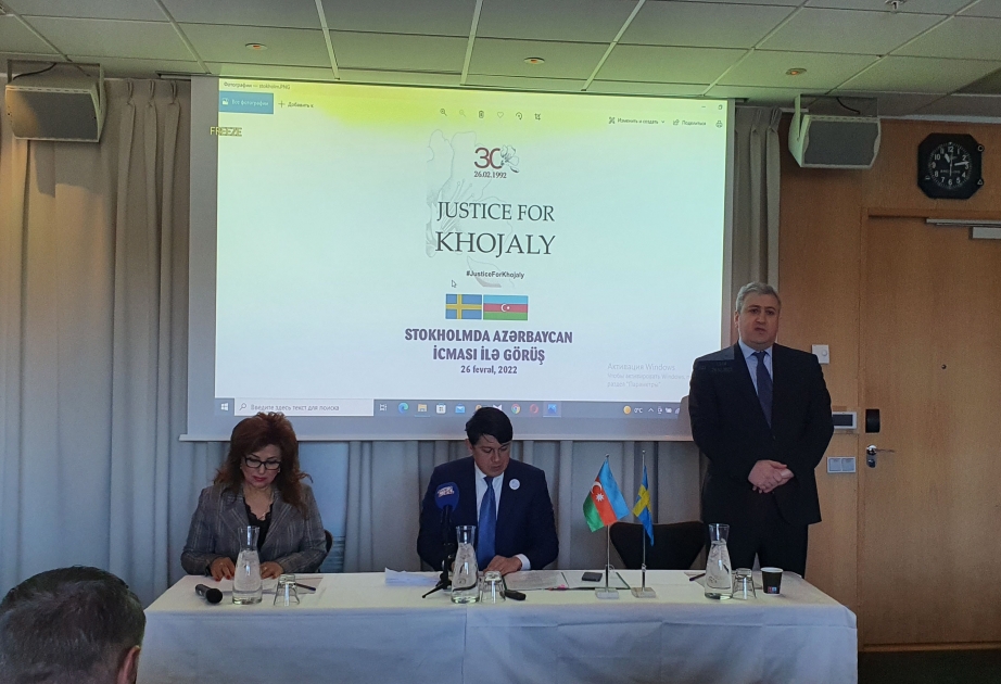 Fuad Muradov Stokholmda Xocalı soyqırımına həsr olunan tədbirdə iştirak edib VİDEO