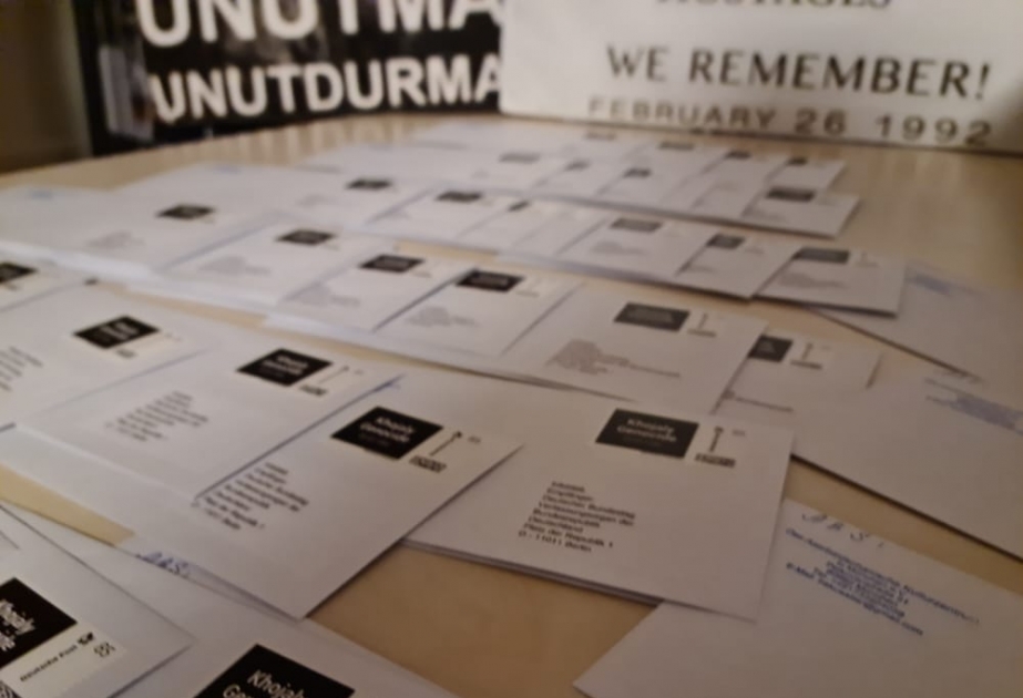 Xocalı soyqırımını əks etdirən poçt markaları alman təşkilatlarına göndərilib