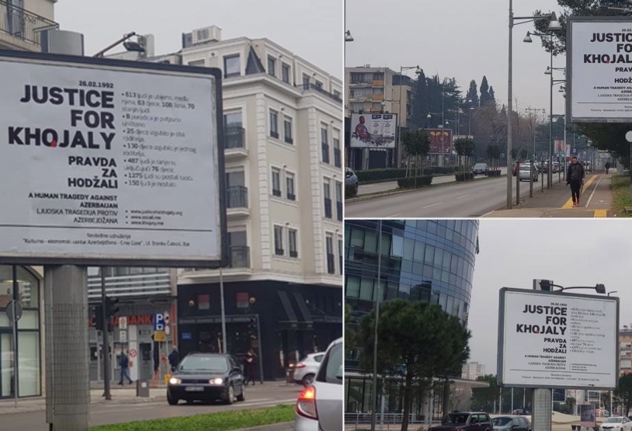 Monteneqro paytaxtının sakinləri Xocalı soyqırımı ilə bağlı məlumatlandırılır