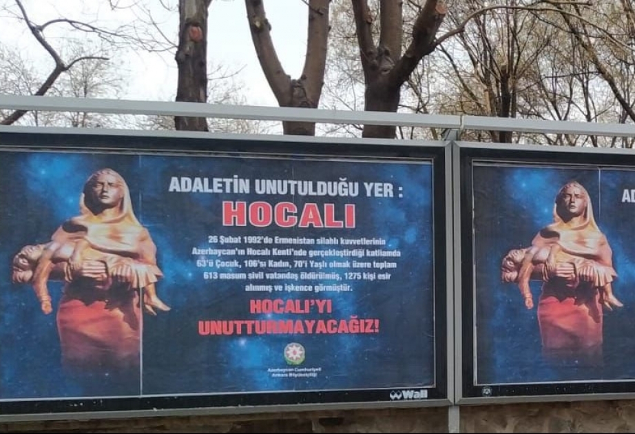 Türkiyənin böyük şəhərlərində Xocalı soyqırımı barədə lövhələr yerləşdirilib