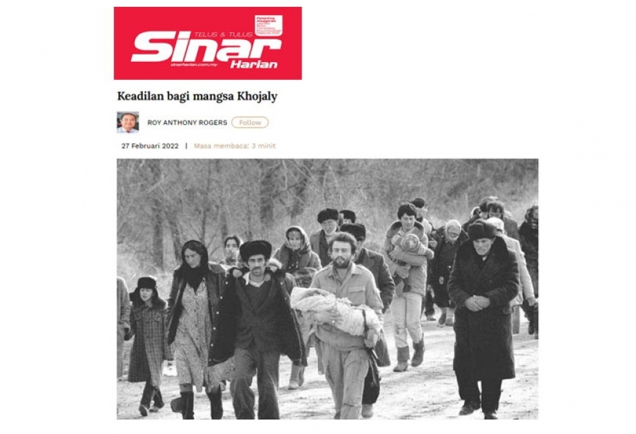 Malayziyalı alimdən Xocalıya ədalət çağırışı