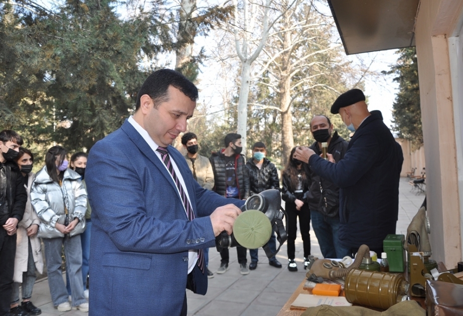 Mingəçevir Dövlət Universitetində Ümumdünya Mülki Müdafiə Günü qeyd edilib