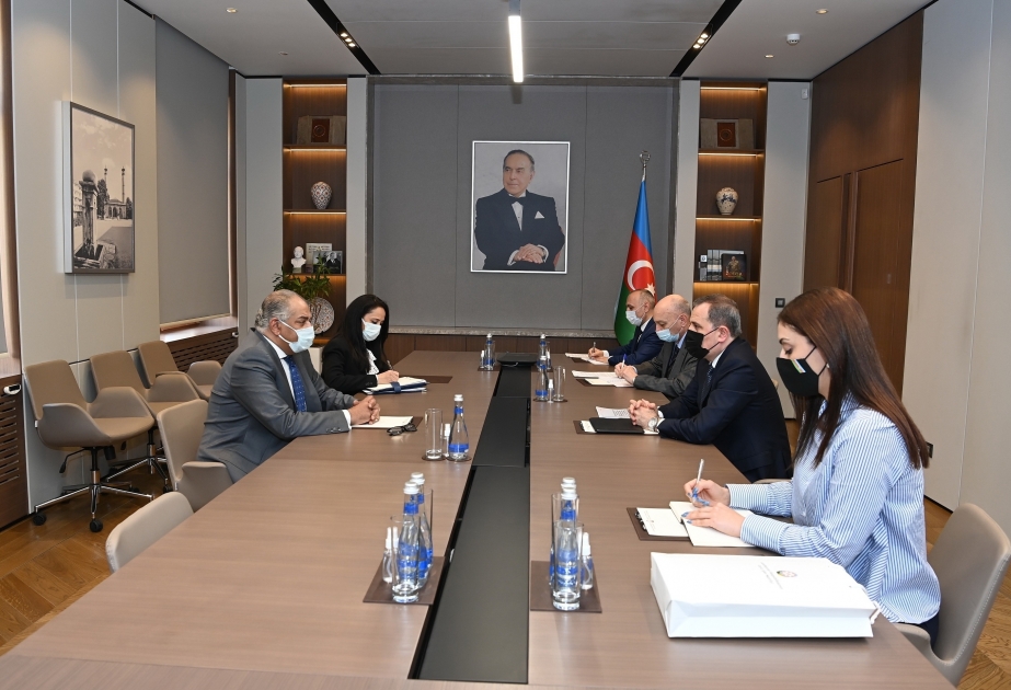 Ministro de Asuntos Exteriores de Azerbaiyán se reúne con el embajador egipcio