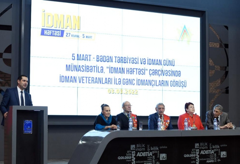 İdman veteranları gənc atletlərlə görüşüblər