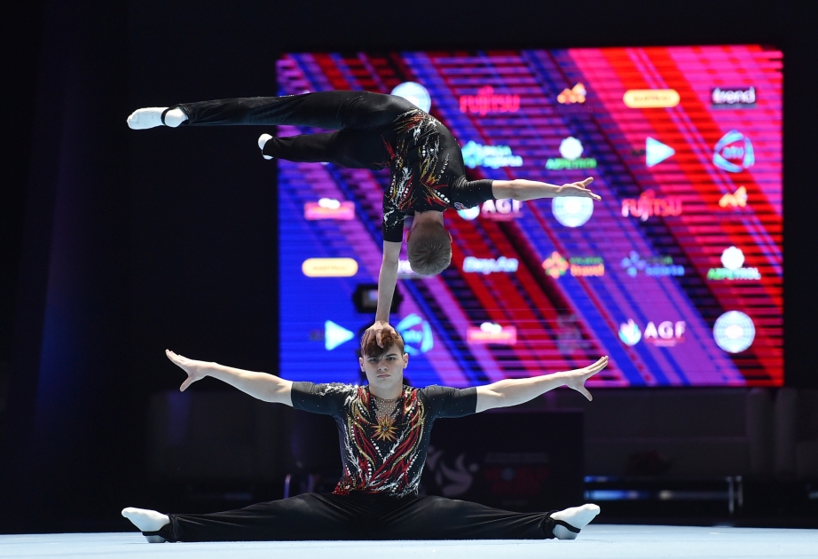Bakıda akrobatika gimnastikası üzrə 12-ci dünya yaş qrupları yarışları davam edir