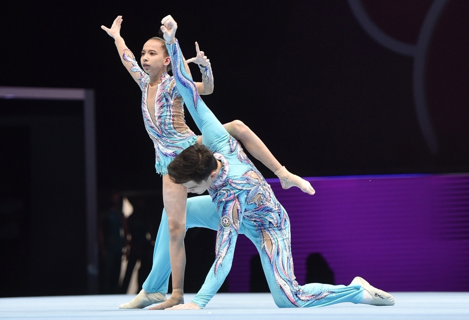 Gimnastas azerbaiyanos obtienen el segundo puesto intermedio en la fase de clasificación
